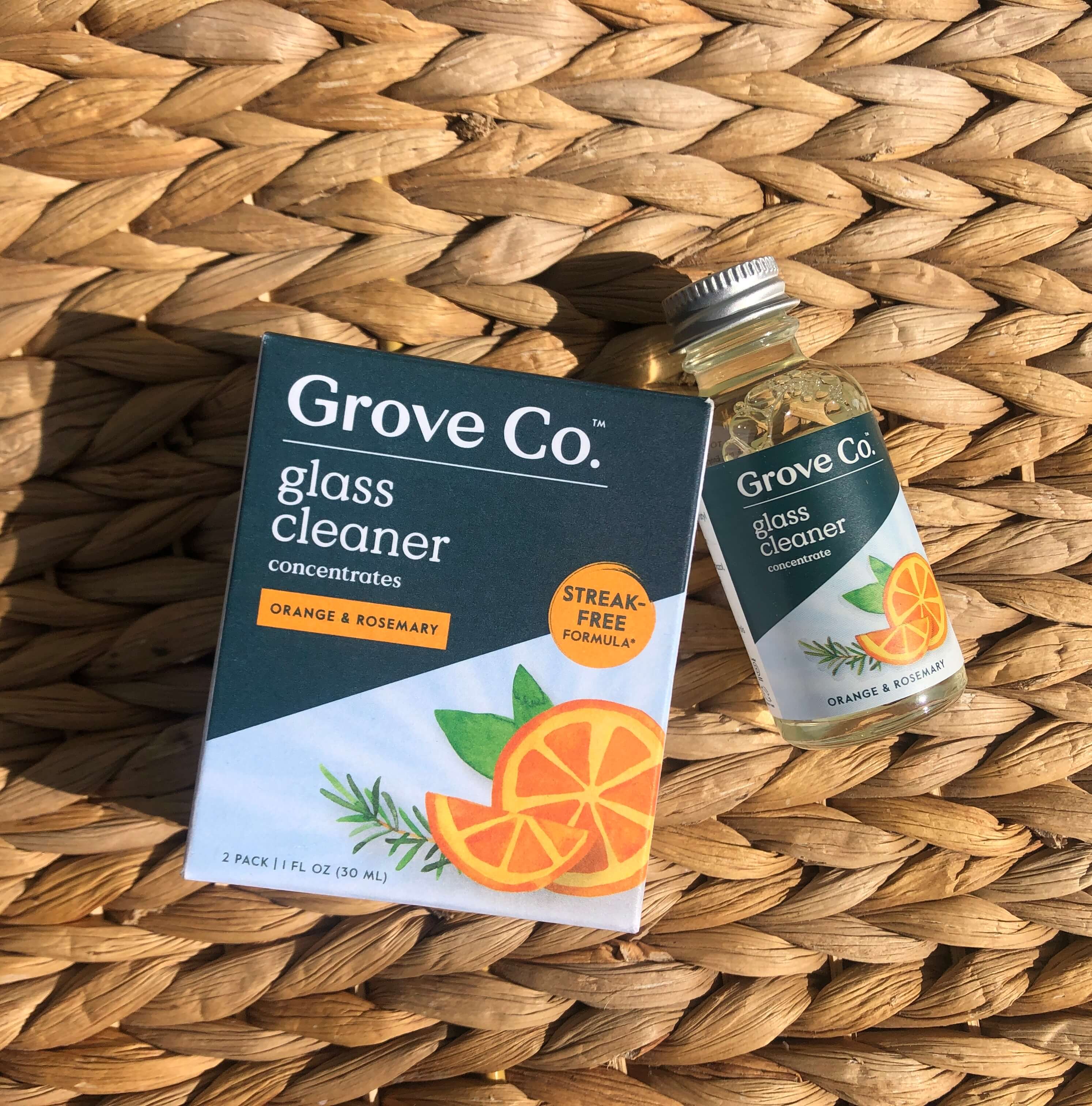 Grove Collaborative glass cleaner for my zero waste cleaning routine