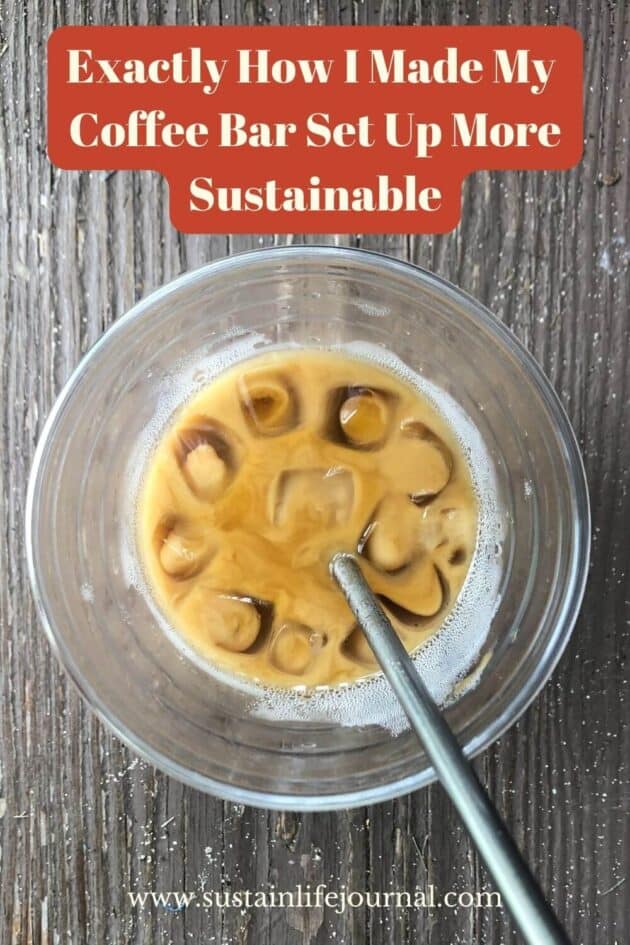 an iced coffee with a reusable straw
