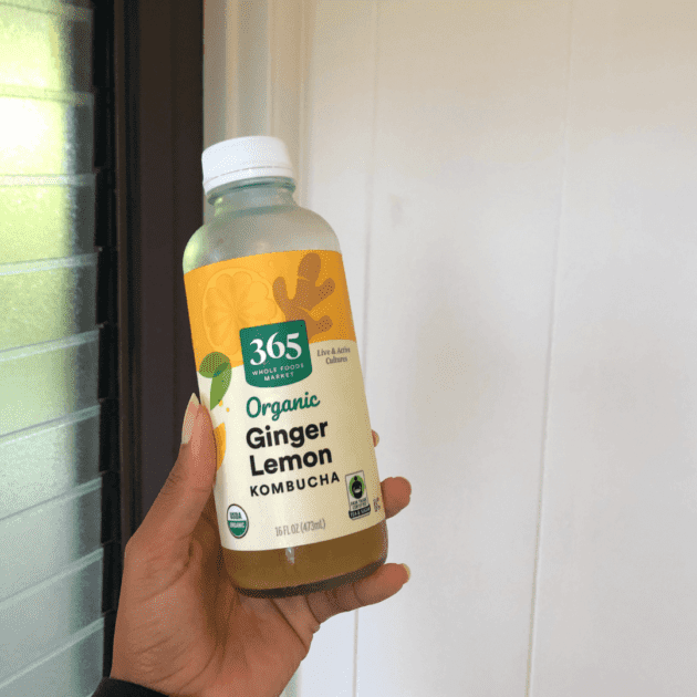 ginger lemon kombucha as an alternative to coffee