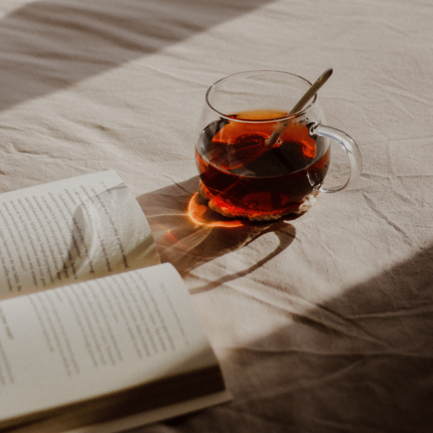 a bedtime tea and a book
