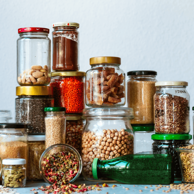 a bunch of jars for zero waste living