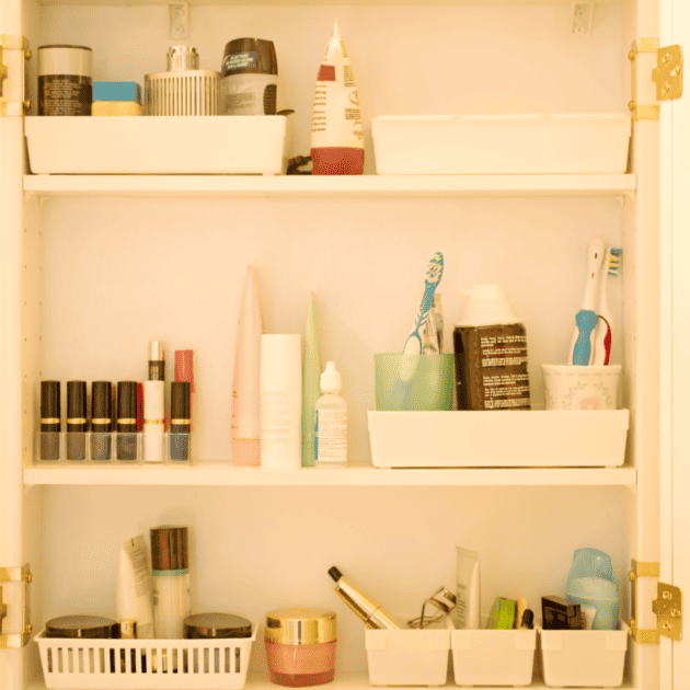 a medicine cabinet used for essential oil storage