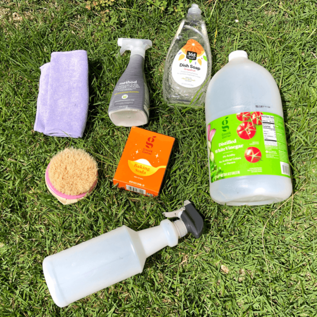 low waste and natural cleaning products to use for cleaning out your fridge