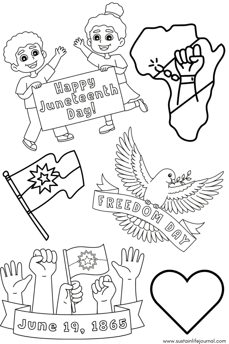 A Juneteenth coloring sheet for kids arts and crafts