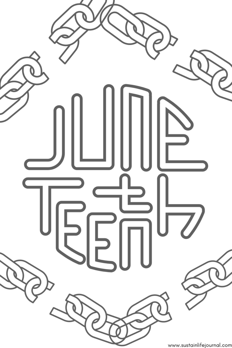 Juneteenth coloring page