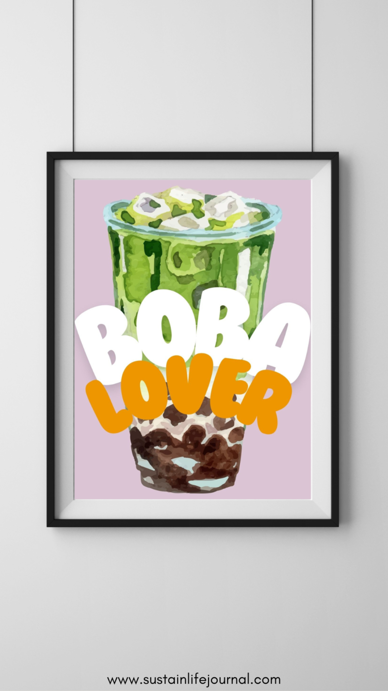 boba lover wall art