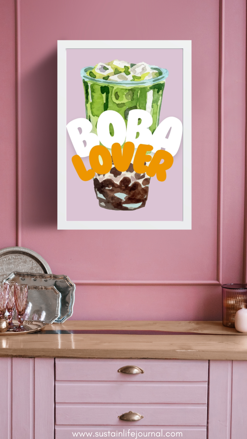 boba lover wall decor