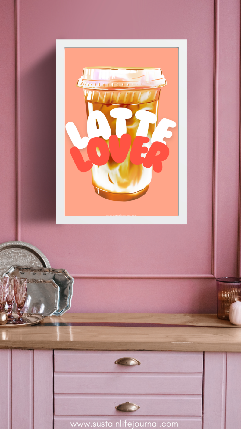 latte lover wall art