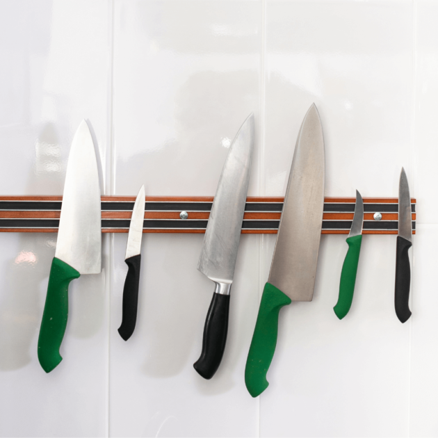 magnetic knife strip to save space in your kitchen