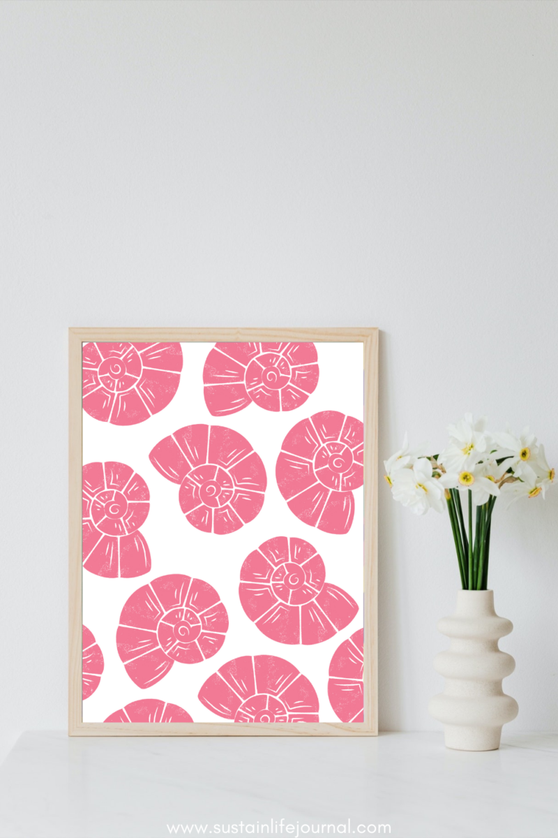 seashell wall print wall decor