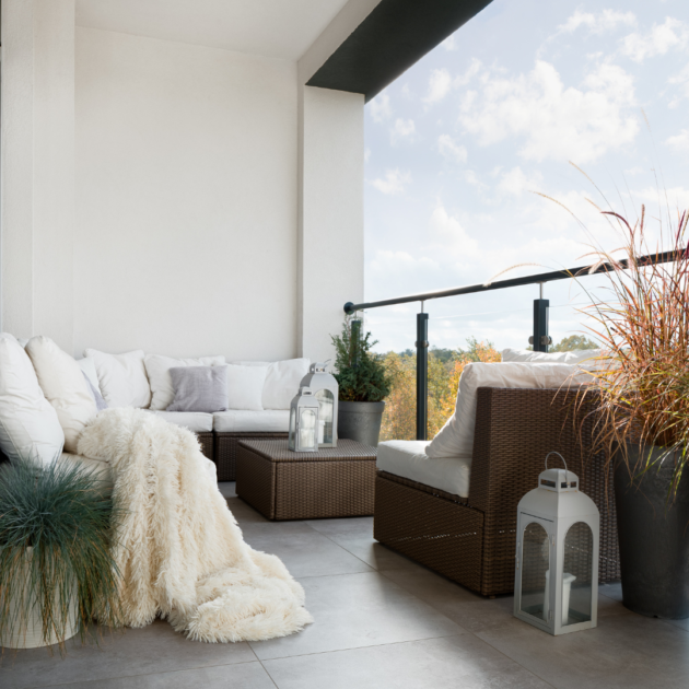 cozy seating for apartment terrace garden