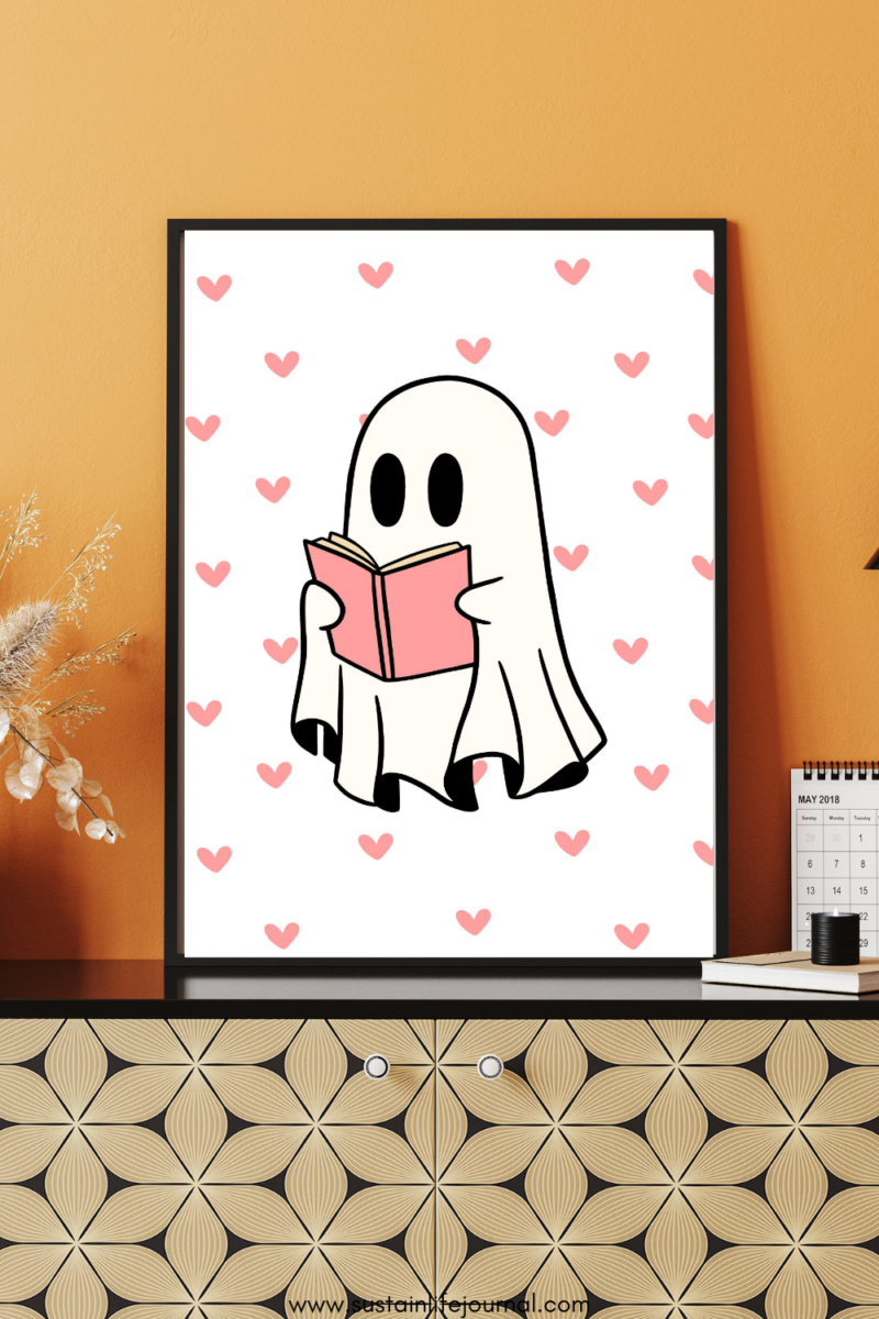 cute ghost art print