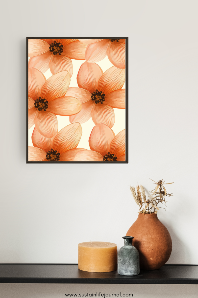 fall flowers art print