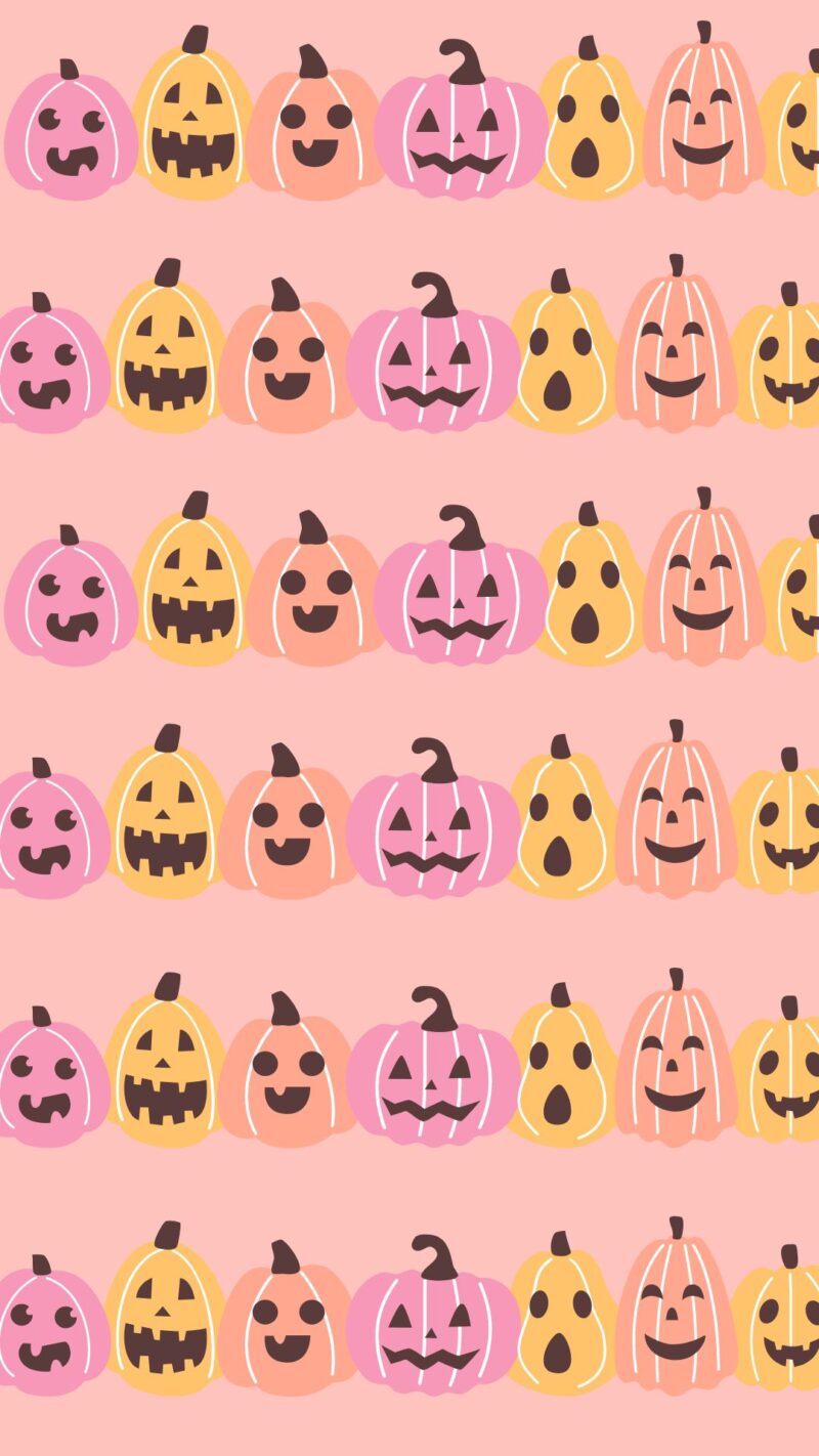 pink, orange and purple Halloween jack o lanterns patterns