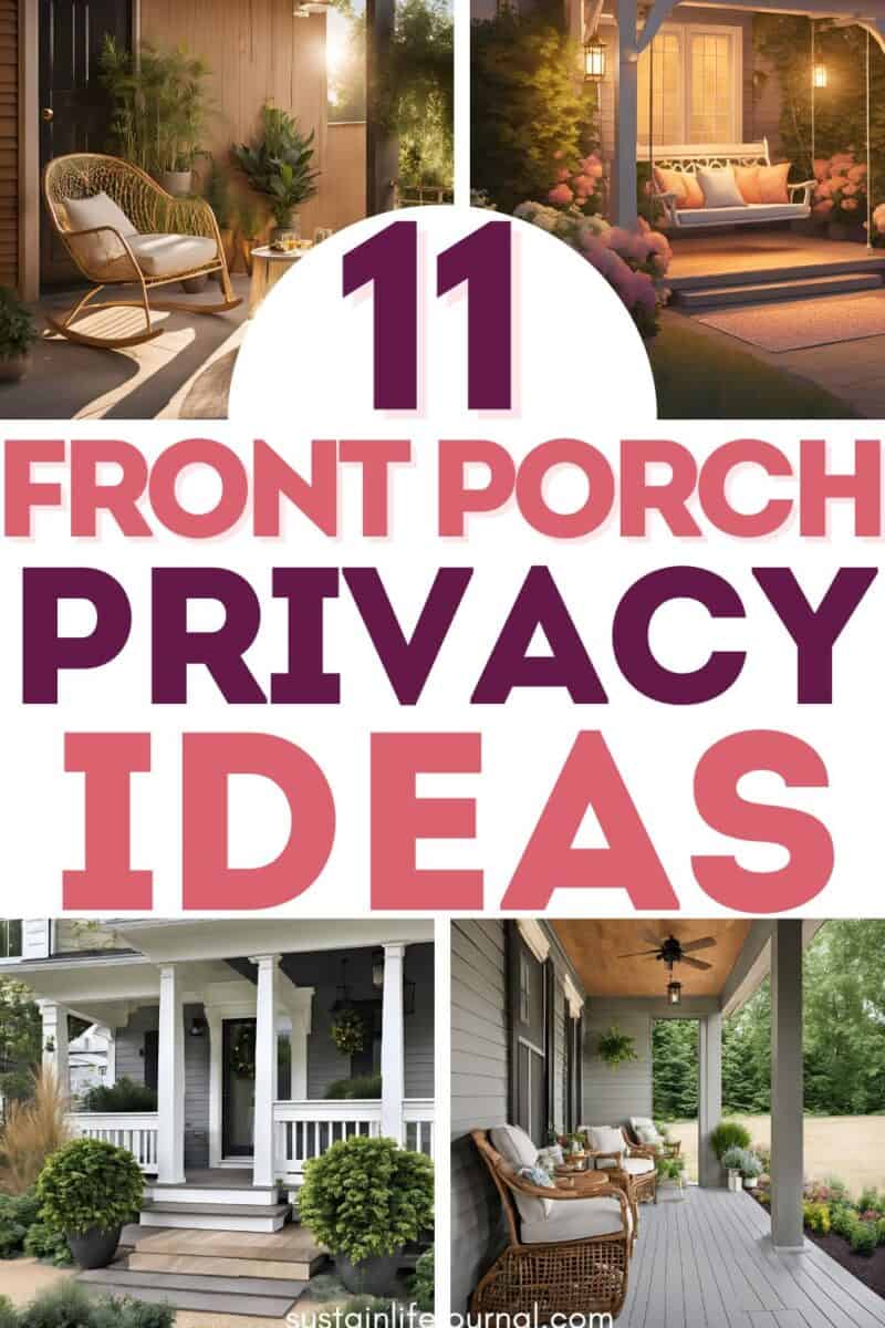 11 Simple Front Porch Privacy Ideas To Create a Serene Space - Sustain ...
