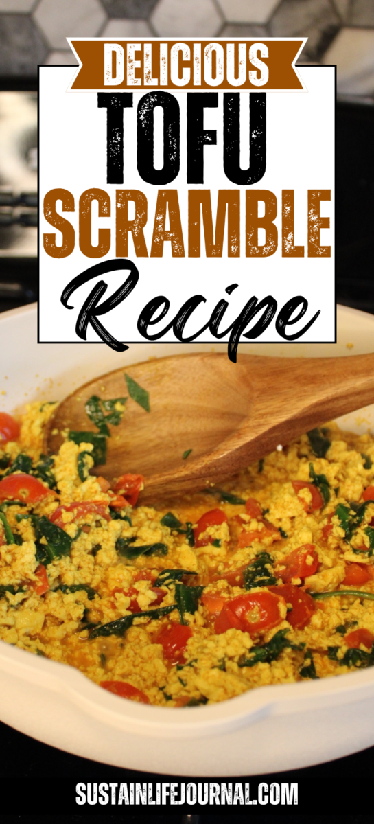 tofu scramble in a pan