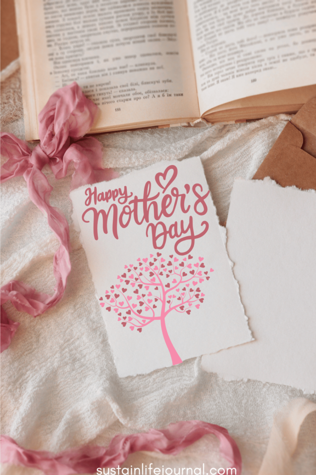 tree of hearts and mother's day card