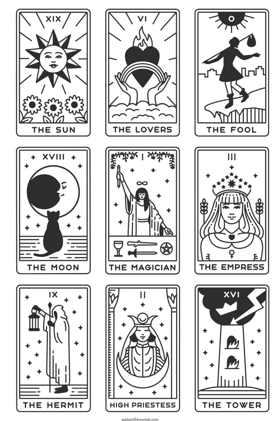 Tarot Coloring Pages Free Printable 2025 
