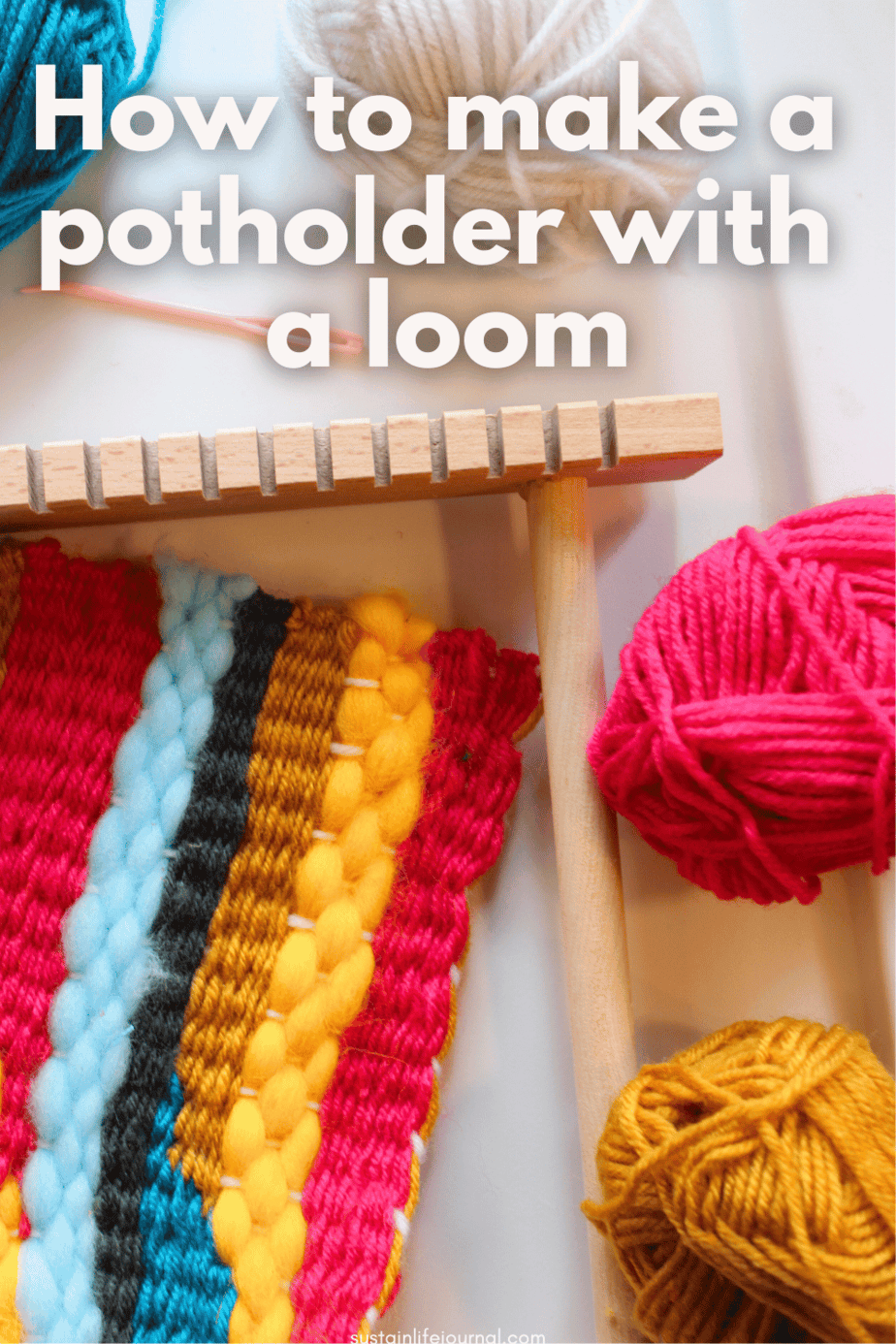 Best Loom for Beginners and Easy Potholder Tutorial - Sustain Life Journal